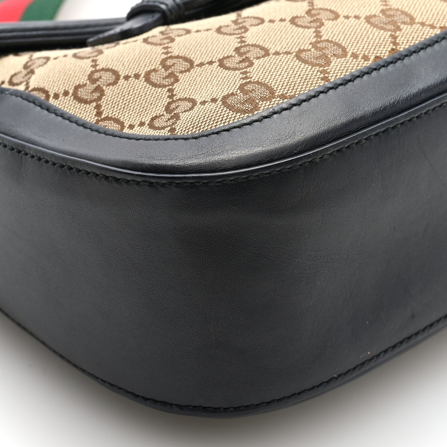 Monogram Ruinart Calfskin Medium Lady Web Shoulder Bag Beige Ebony Black