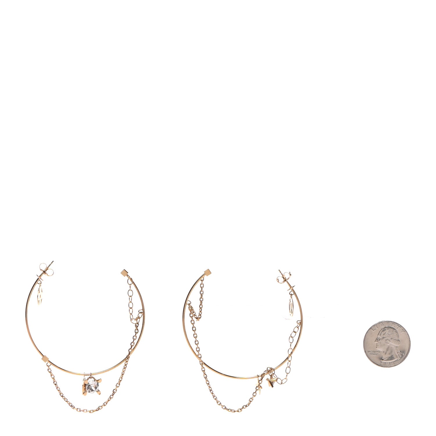 Louis Vuitton Roman Holidays Hoop Earrings Gold 2 of 7