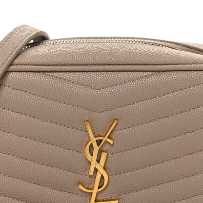 Saint Laurent Grain De Poudre Matelasse Monogram Mini Lou Camera Bag Dark Beige 8 of 10