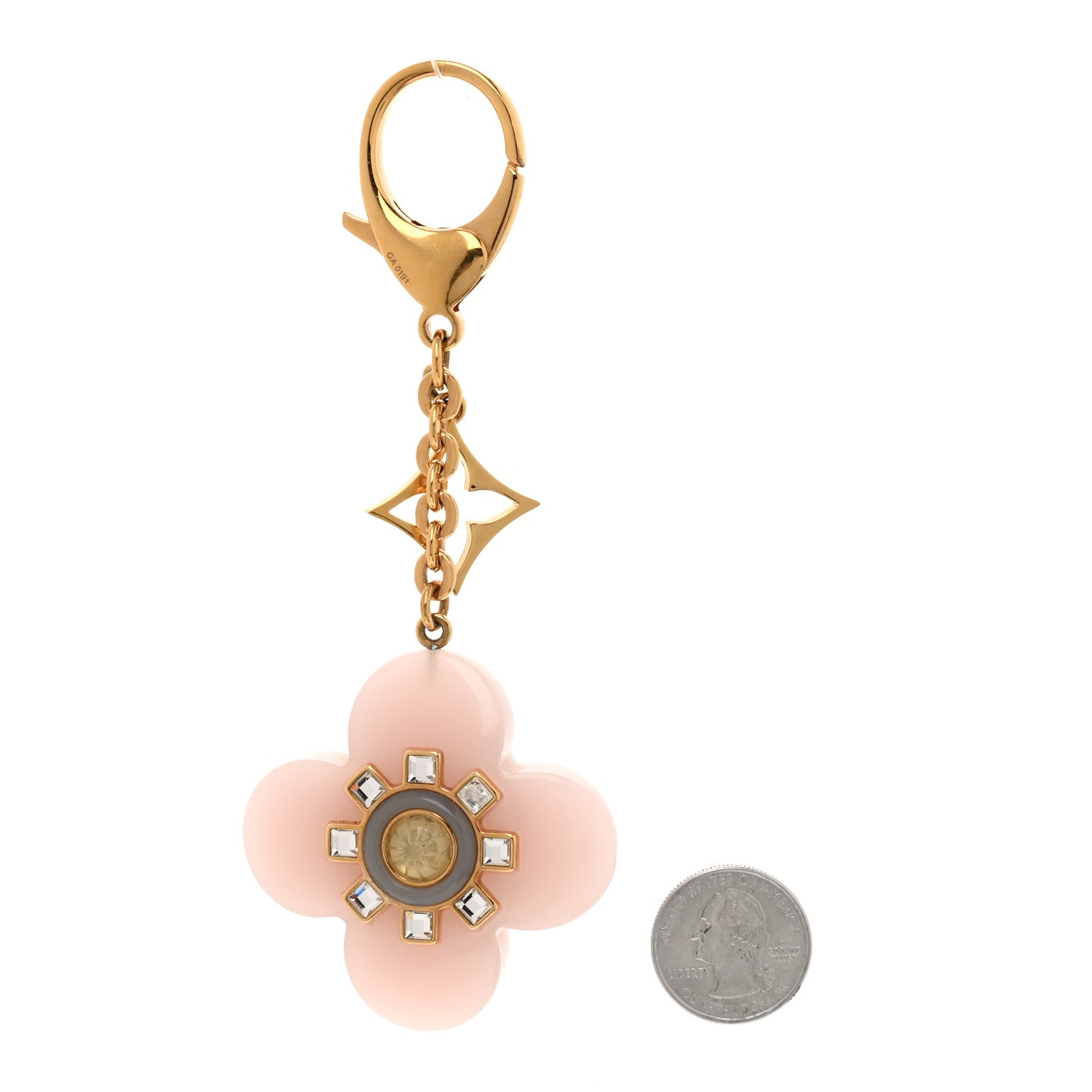 Louis Vuitton Monogram Flower Bag Charm Key Holder Dore 2 of 4
