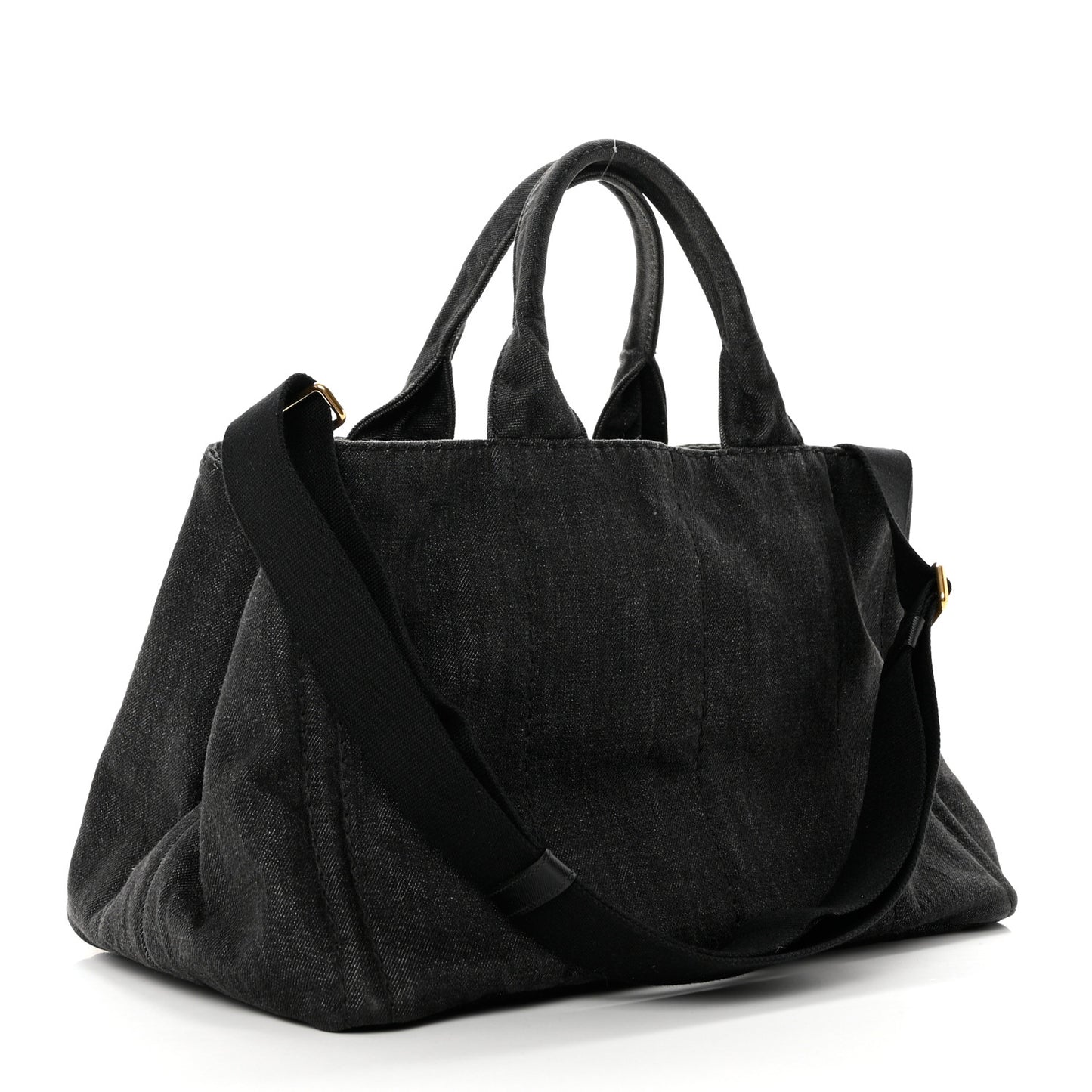 Denim Logo Tote Black