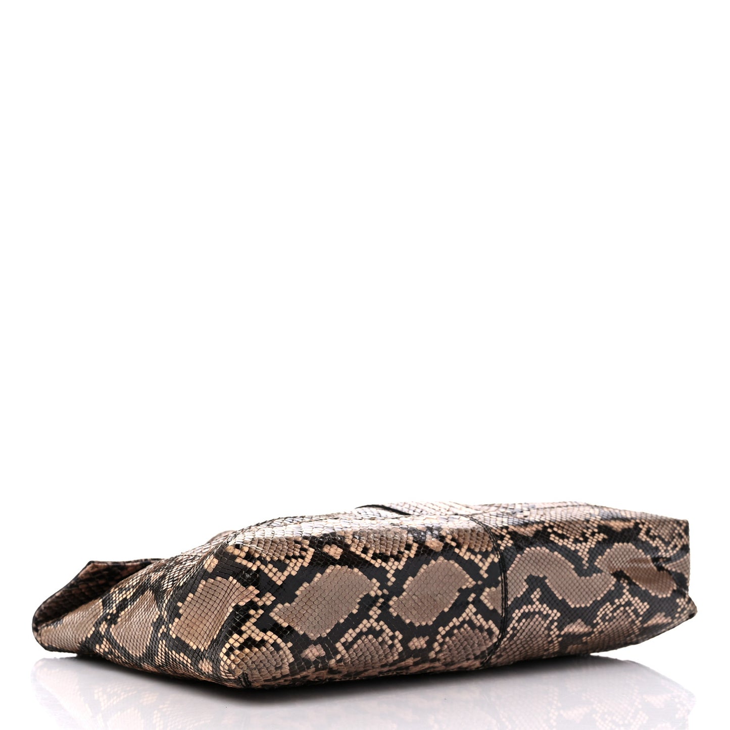 Snakeskin Forever Maxi Baguette Beige