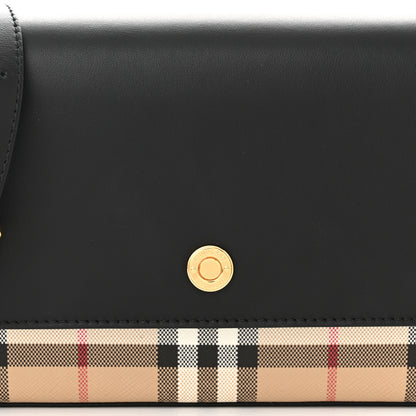 Burberry Calfskin Vintage Check New Hampshire Bag Black 8 of 10