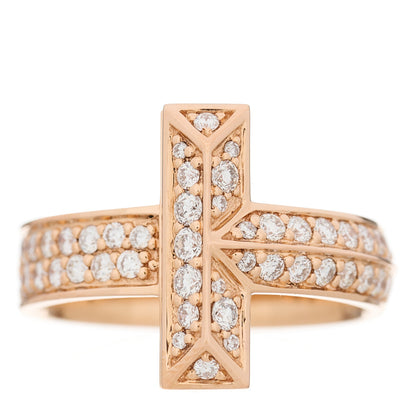 Tiffany 18K Rose Gold Diamond Wide T T1 Wide Ring 52 6 1 of 6