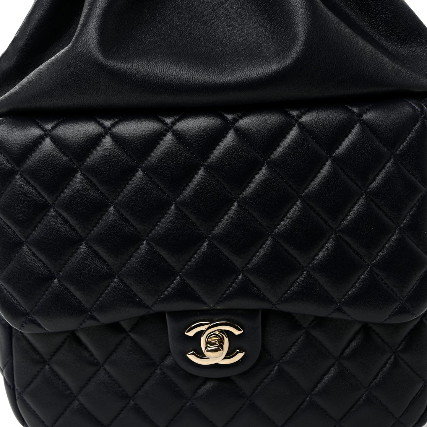 Lambskin Quilted Large In Seoul Backpack Navy