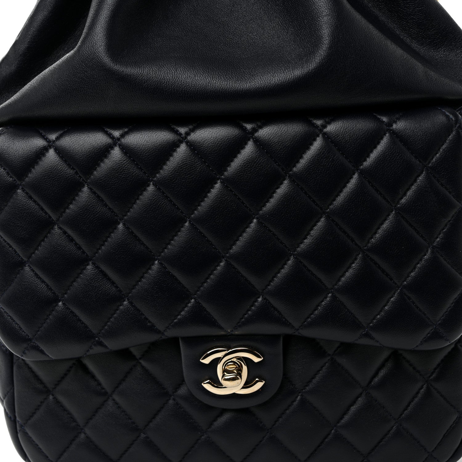 Chanel Lambskin Quilted Large In Seoul Backpack Navy 14 of 19