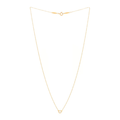 Tiffany 18K Yellow Gold Diamond .20ct Elsa Peretti Diamonds by the Yard Pendant Necklace 3 of 4