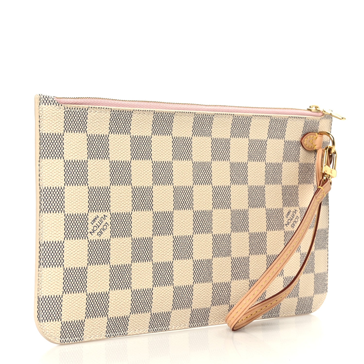 Louis Vuitton Damier Azur Neverfull MM GM Pochette Rose Ballerine 3 of 7