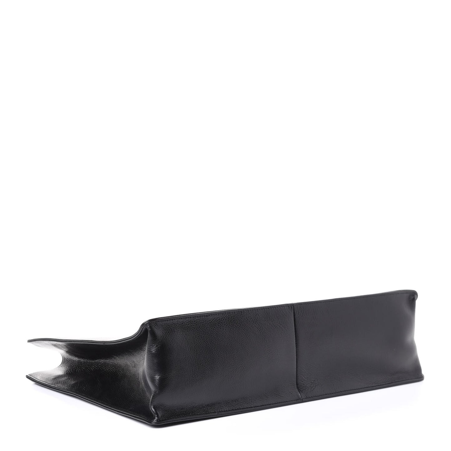 Glazed Aged Calfskin CC Tote Black