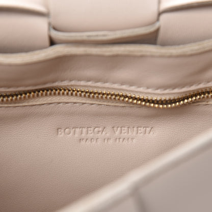 Bottega Veneta Lambskin Maxi Intrecciato Cassette Crossbody Bag Almond 8 of 9
