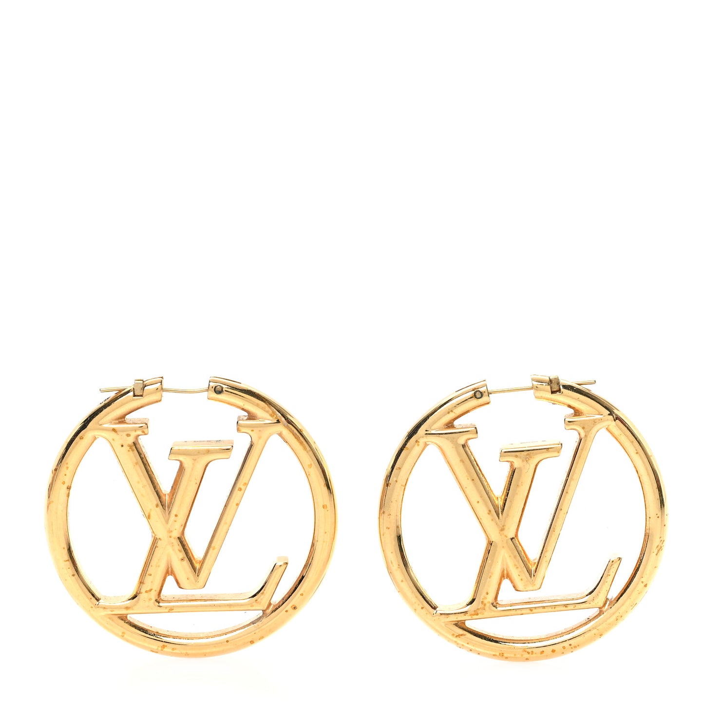 Metal Louise Hoop Earrings Gold