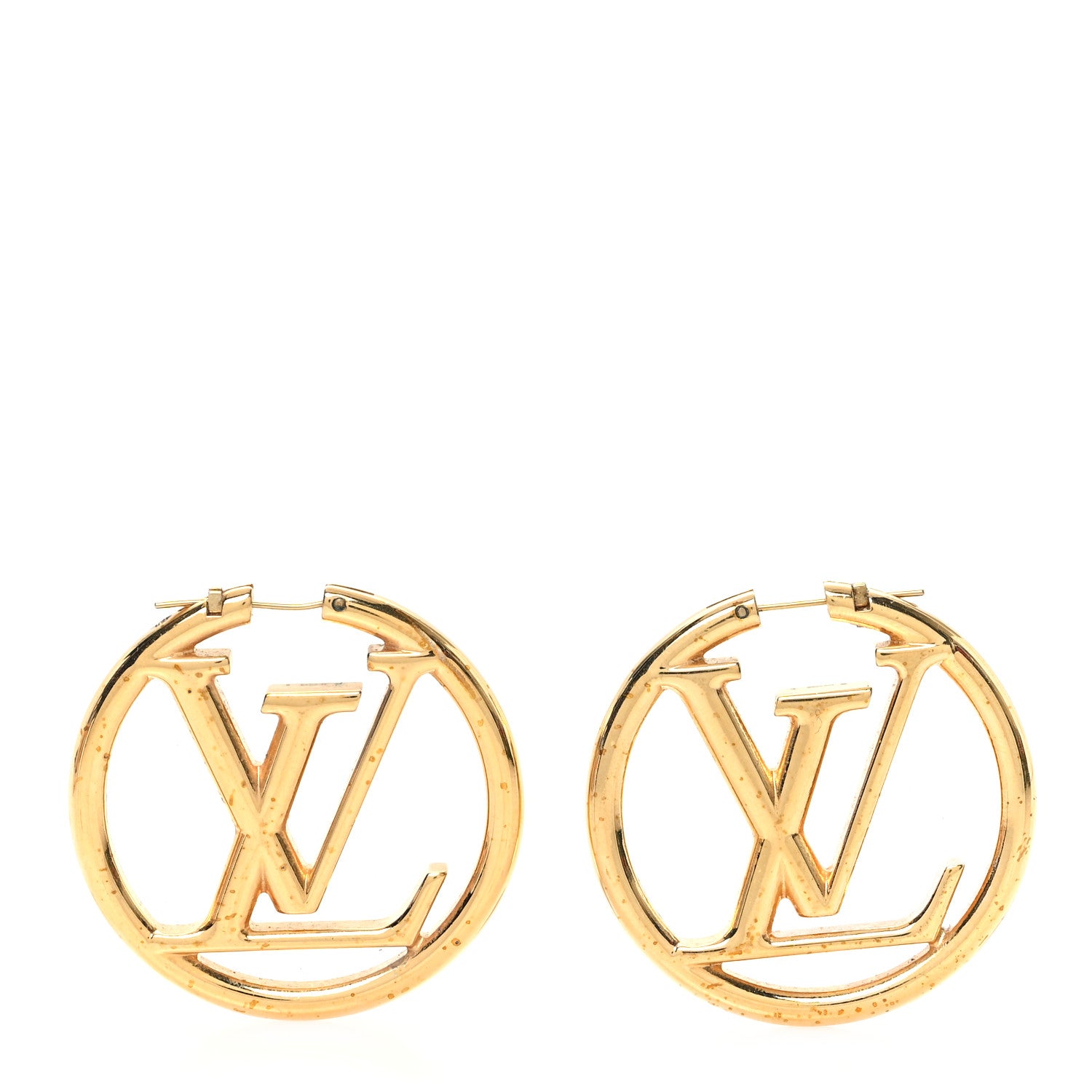 Louis Vuitton Metal Louise Hoop Earrings Gold 1 of 5