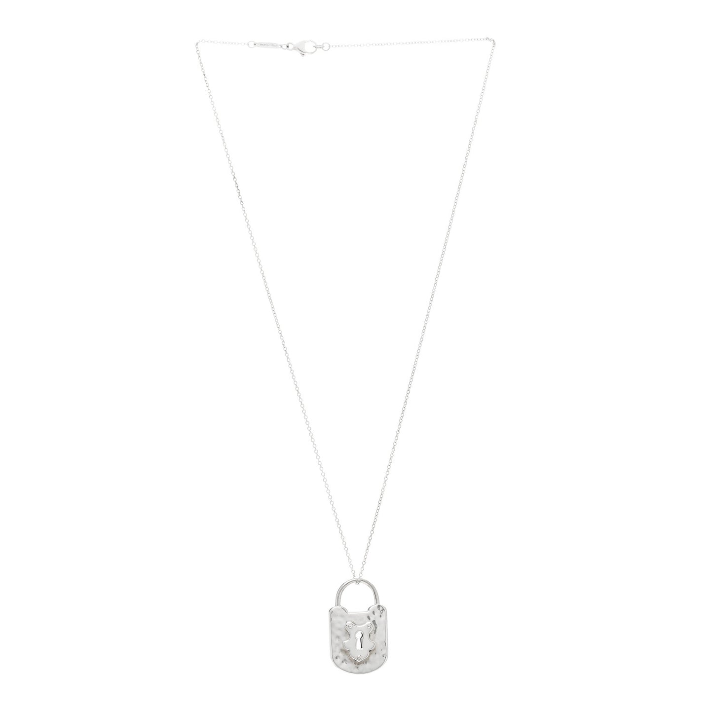 Sterling Silver Lock Pendant Necklace