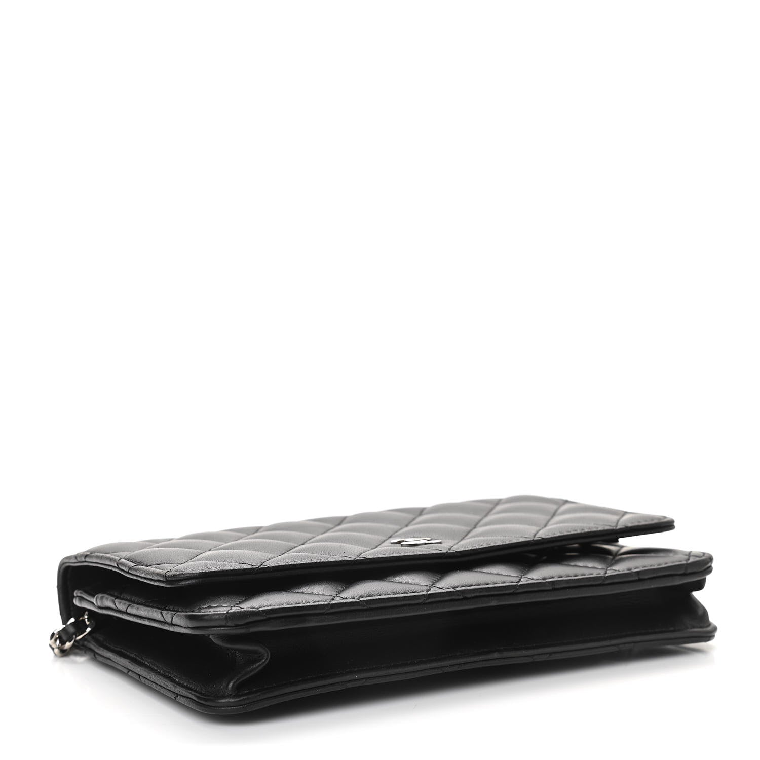 Chanel Lambskin Quilted Wallet On Chain WOC Black 4 of 11