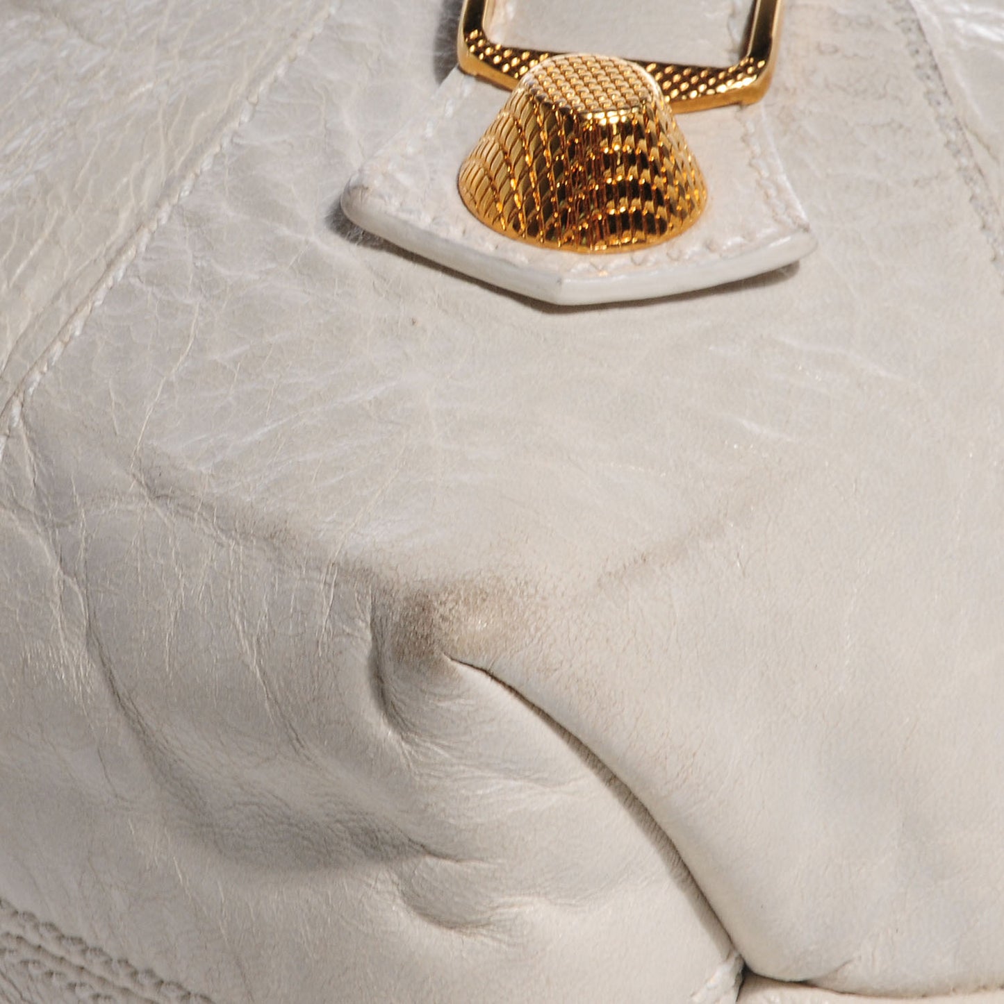 Chevre Giant 21 Gold Hardware Brief White
