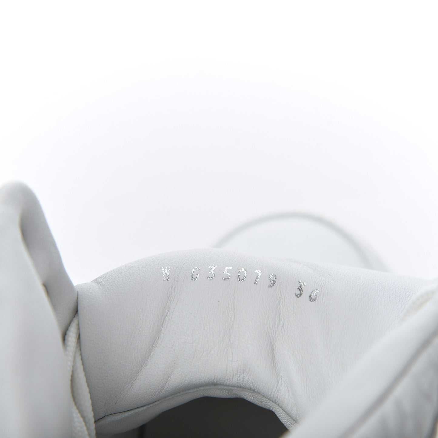 Calfskin Crocodile Embossed Cocodile High Top Sneakers 36 White