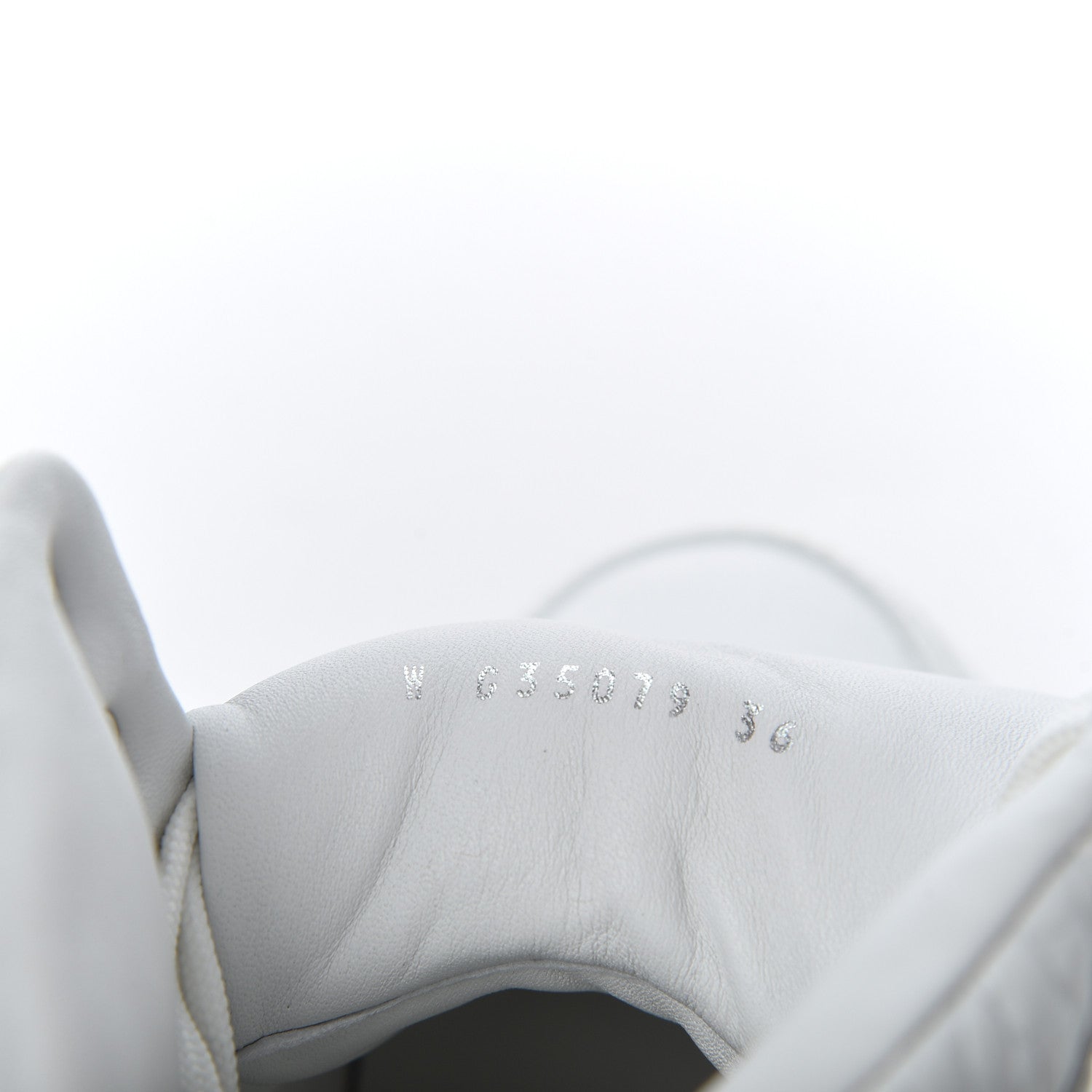 Chanel Calfskin Crocodile Embossed Cocodile High Top Sneakers 36 White 8 of 14