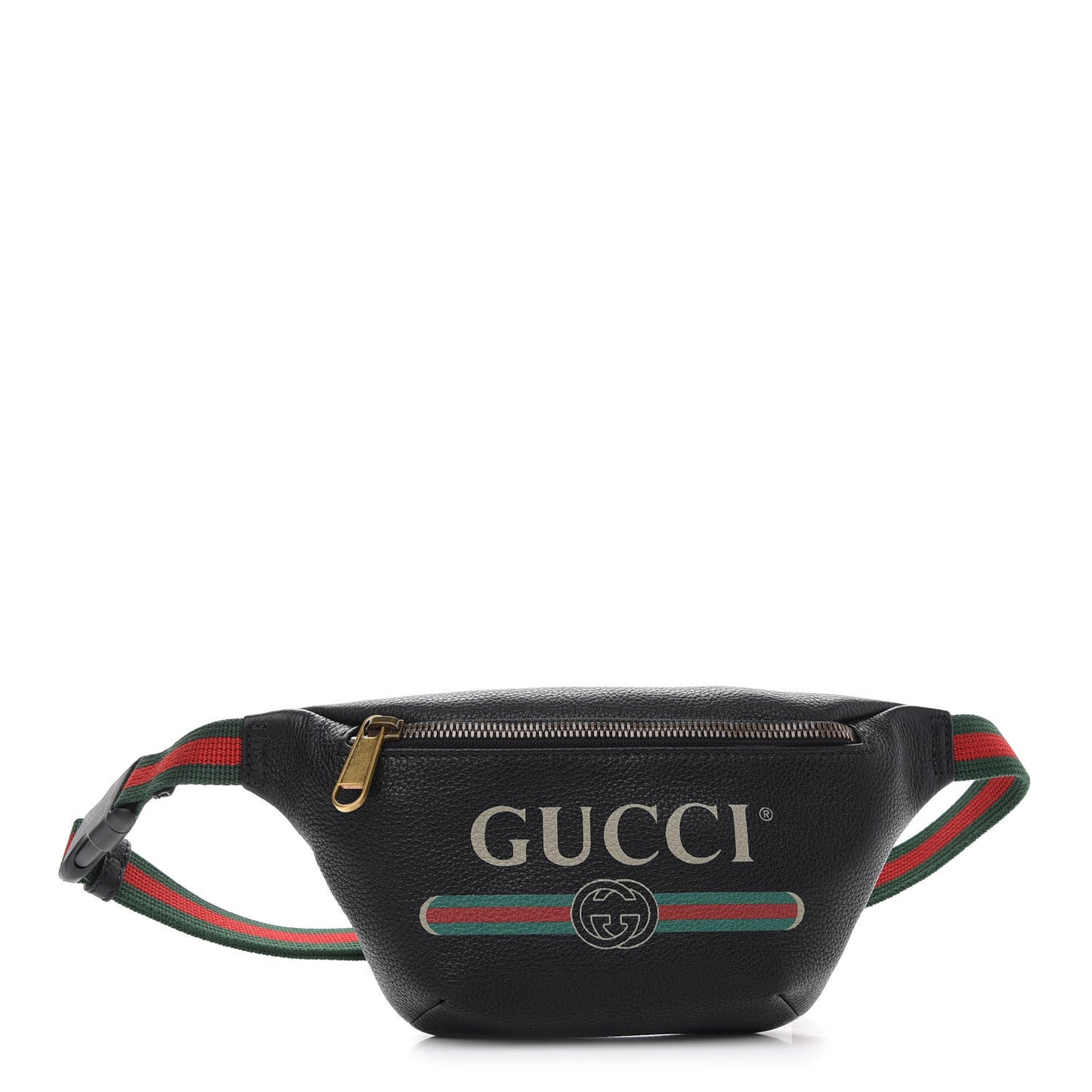 Grained Calfskin Small Logo Belt Bag Black