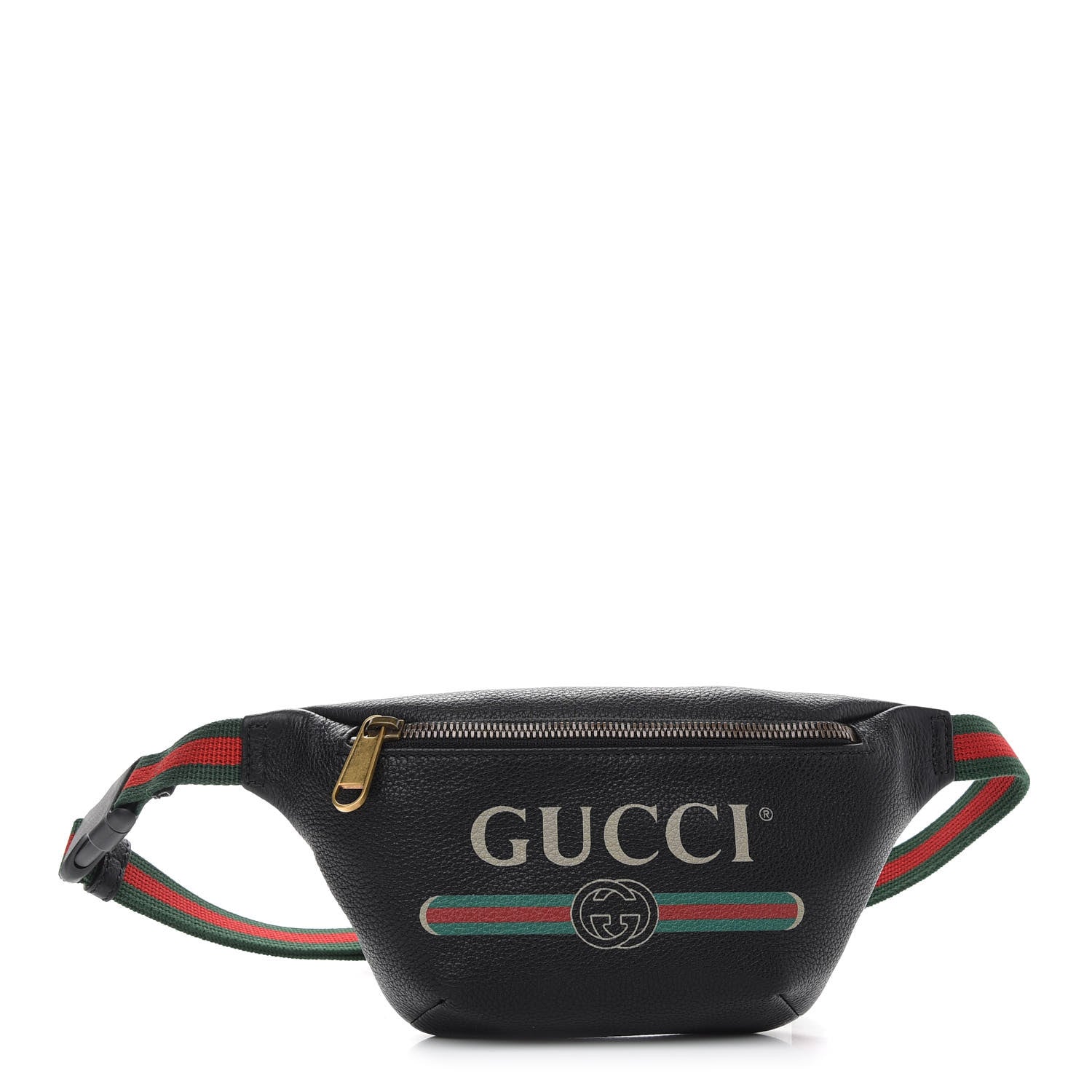 Gucci Grained Calfskin Small Logo Belt Bag Black 1 of 10