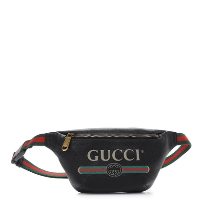 Gucci Grained Calfskin Small Logo Belt Bag Black 1 of 10