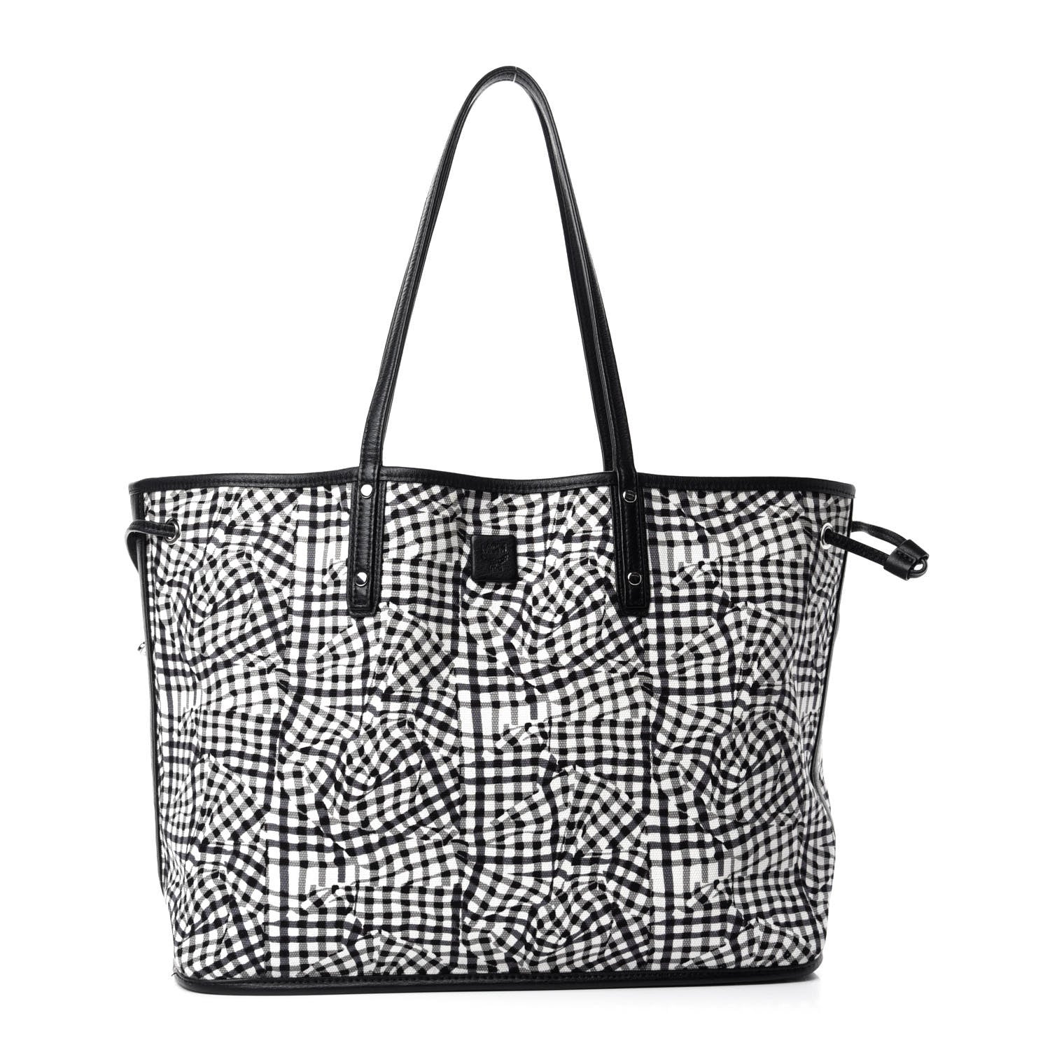 MCM Visetos Medium Project Reversible Shopper Tote Black 9 of 15