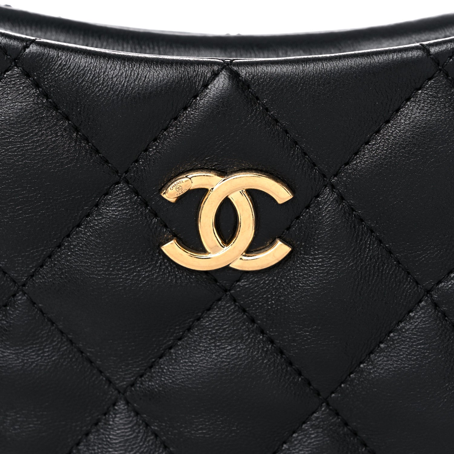 Chanel Lambskin Quilted Hobo Black 8 of 9