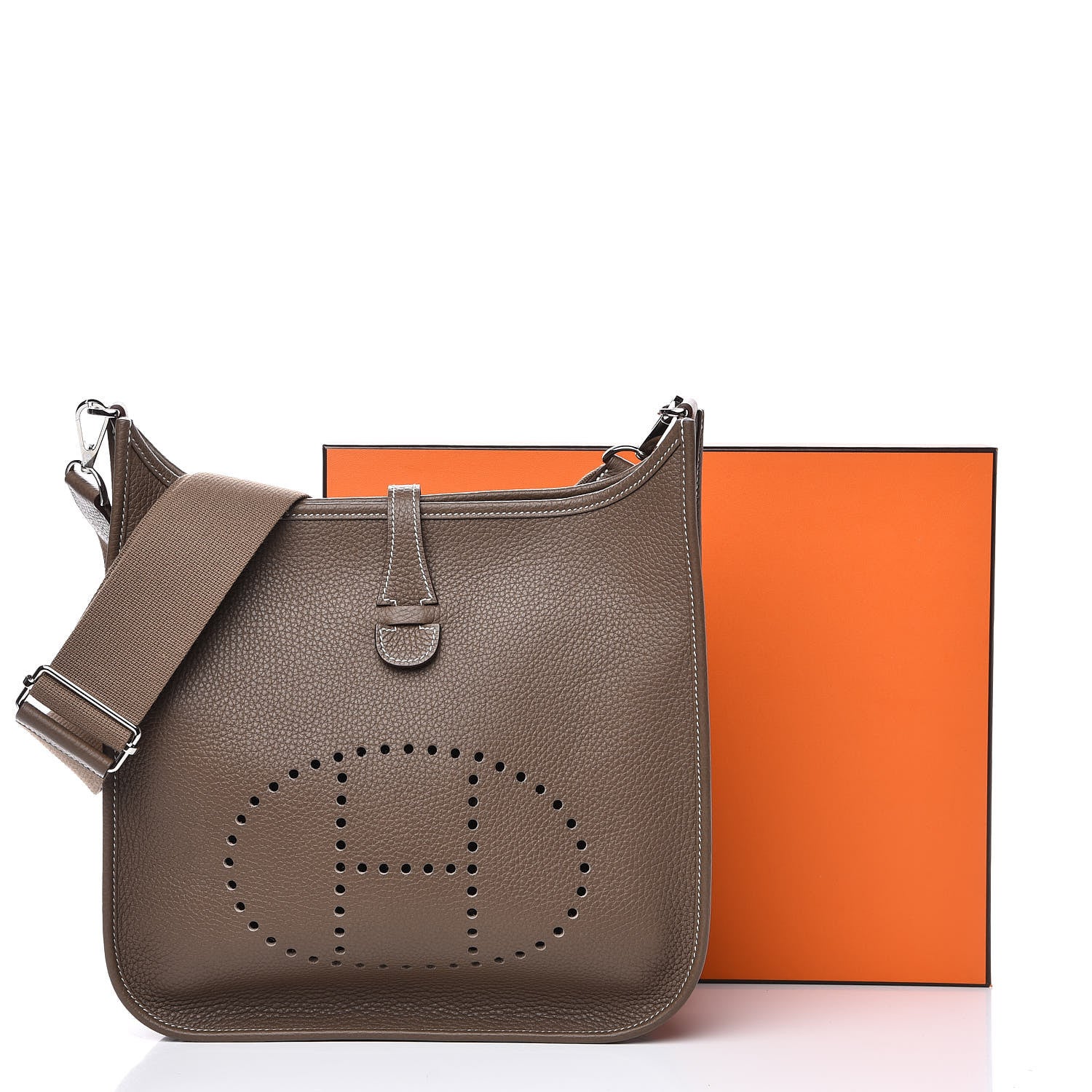 Hermes Taurillon Clemence Evelyne III PM Etoupe 10 of 10