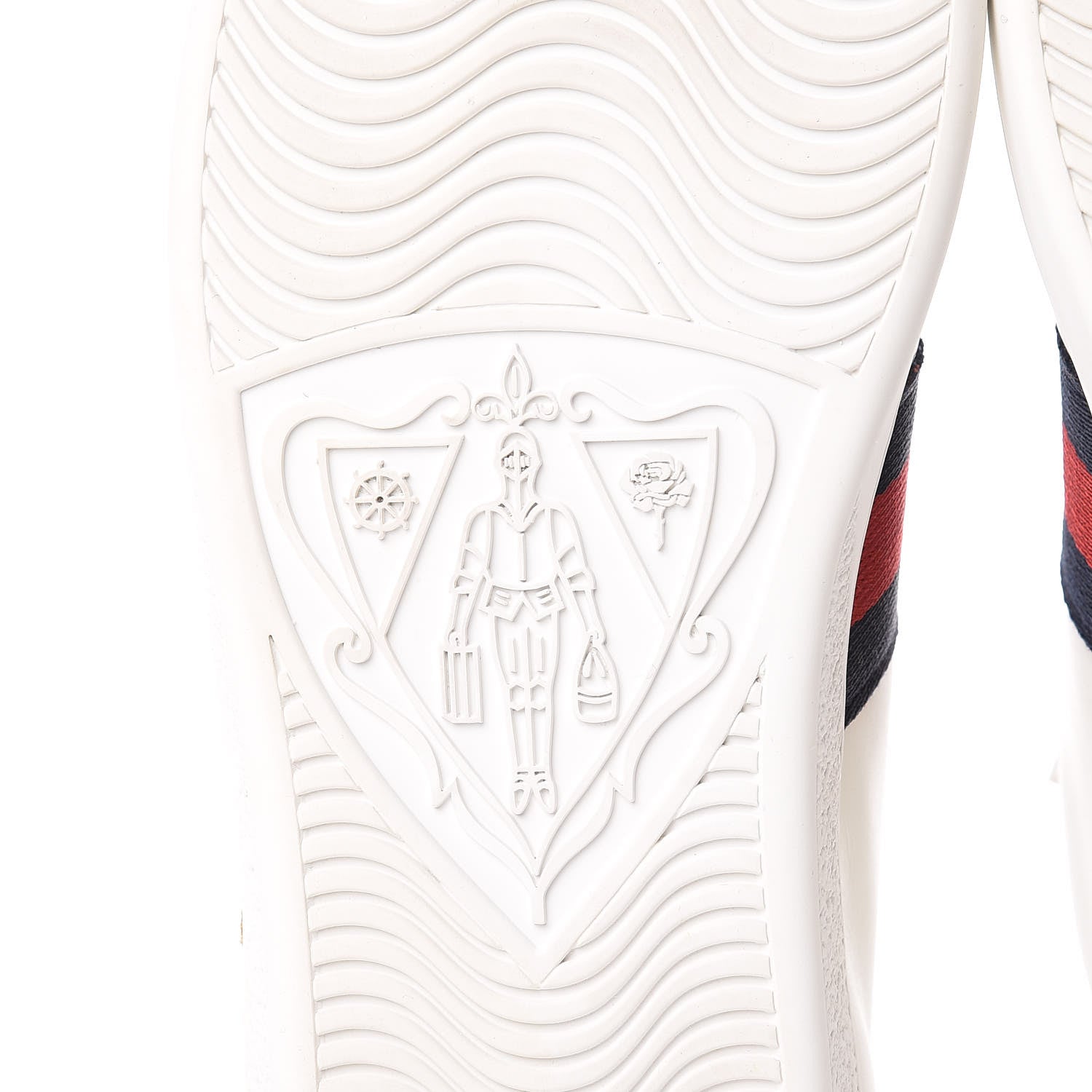 Gucci Calfskin Nappa Web LOVED Embroidered Womens Ace Sneakers 40 White Red Flame Notte 8 of 11