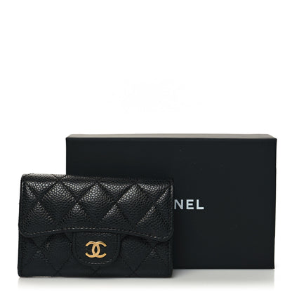 Chanel Caviar Quilted Flap Card Holder Wallet Black 10 of 10