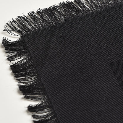 Louis Vuitton Silk Wool Monogram Shawl Black 6 of 6