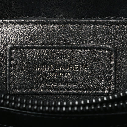 Saint Laurent Calfskin Y Quilted Monogram Monochrome Small Loulou Chain Satchel Black 6 of 10