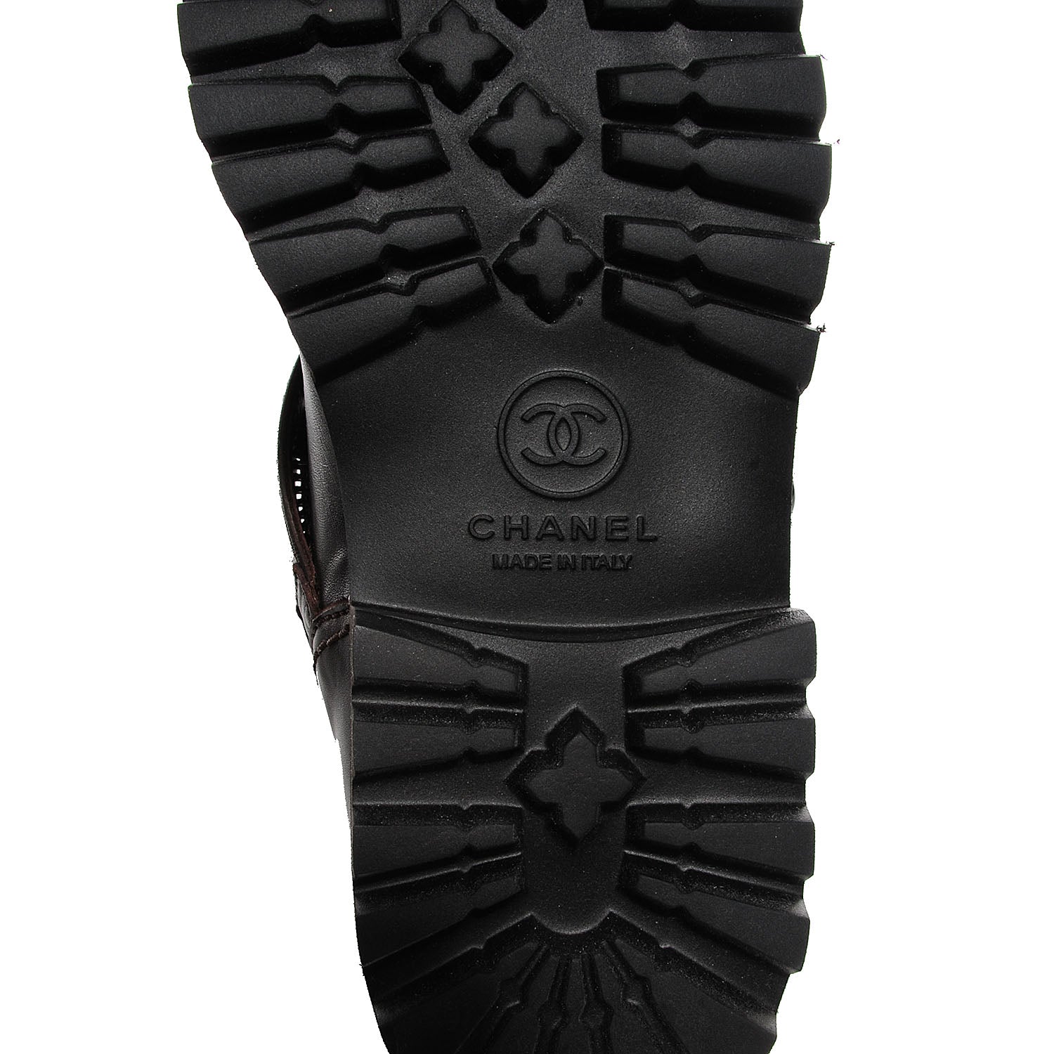 Chanel Calfskin Quilted Biker Boots 36 Marron Fonce 9 of 17