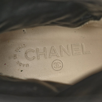 Chanel Calfskin Quilted Biker Boots 39 Brown 7 of 13