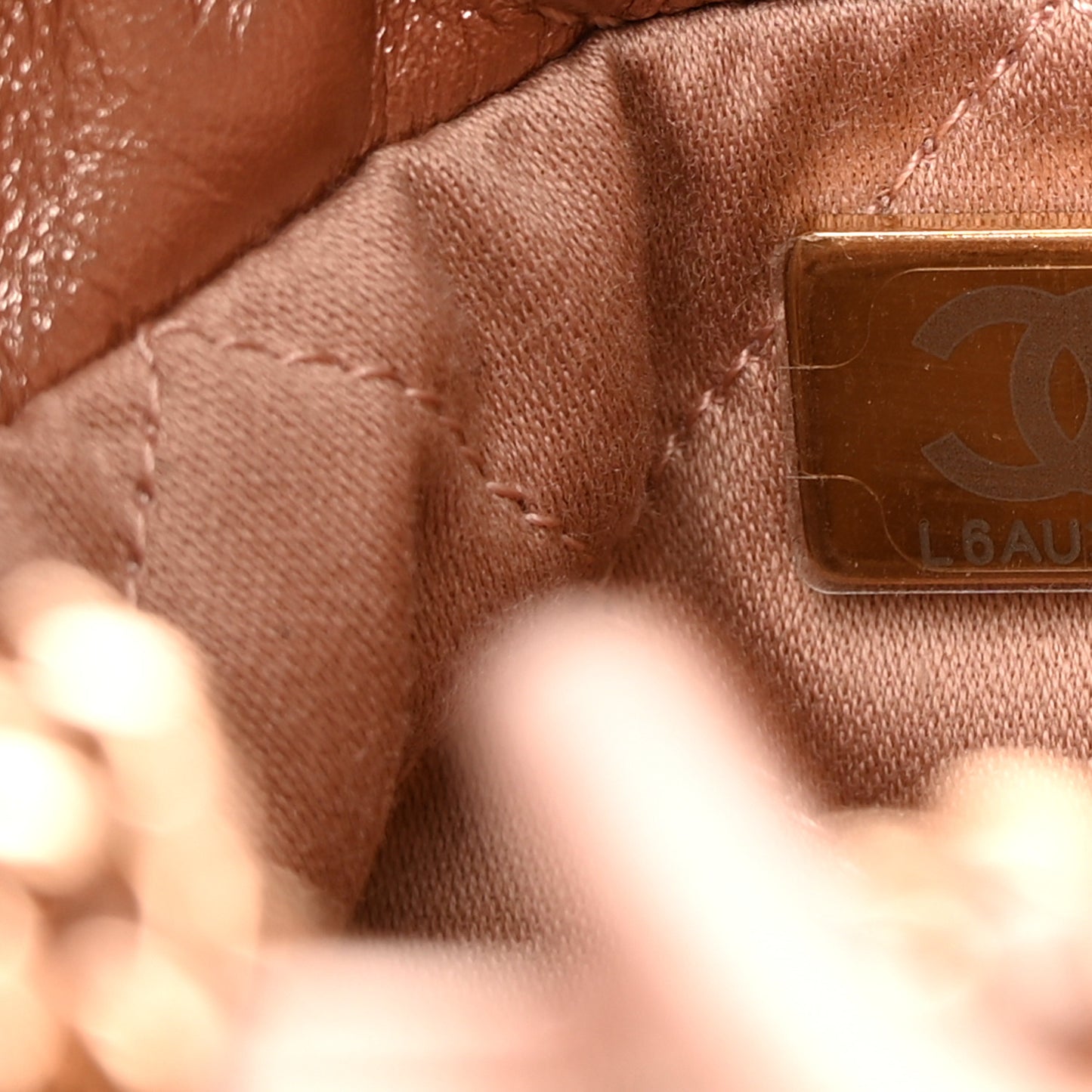 Metallic Calfskin Quilted Mini Chanel 22 Copper