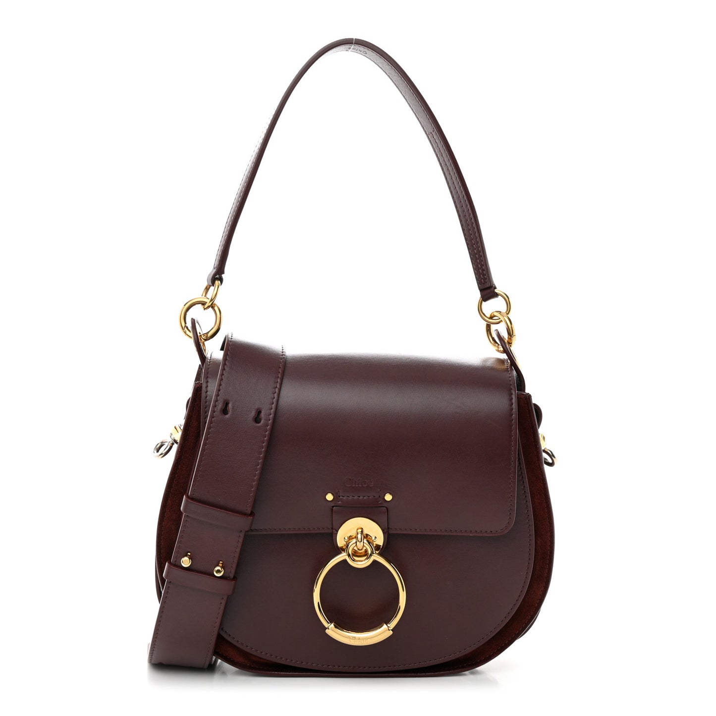 Calfskin Small Tess Bag Burnt Brown
