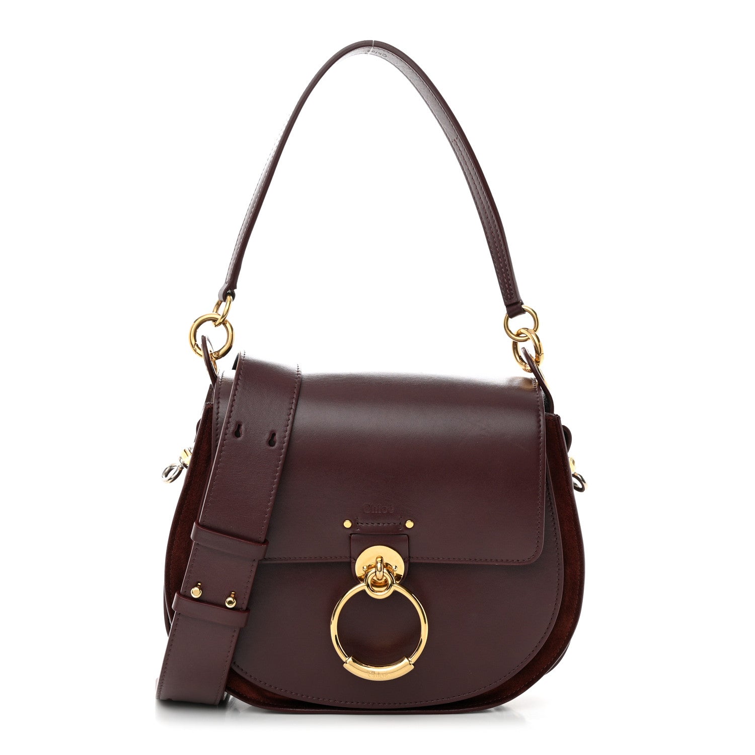 Chloe Calfskin Small Tess Bag Burnt Brown 1 of 9