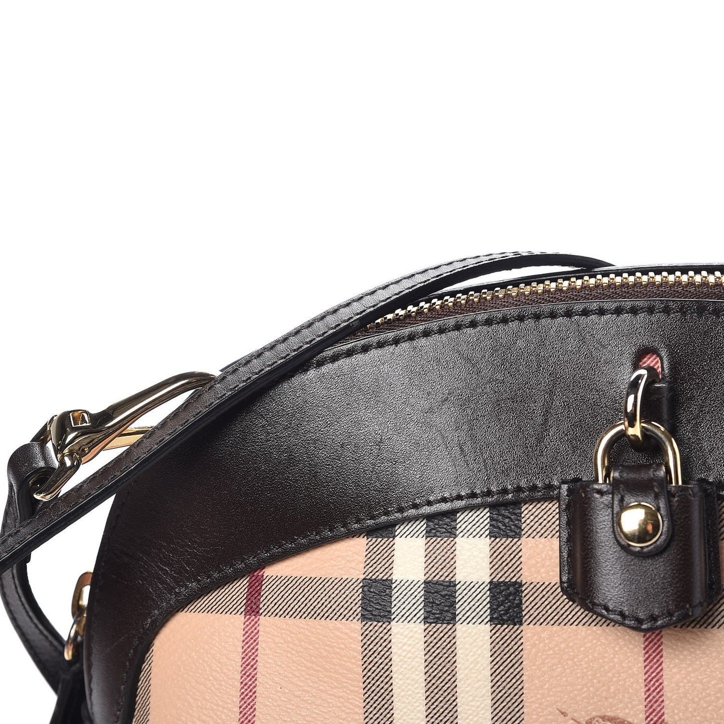 Haymarket Check Small Primrose Crossbody Bag Chocolate