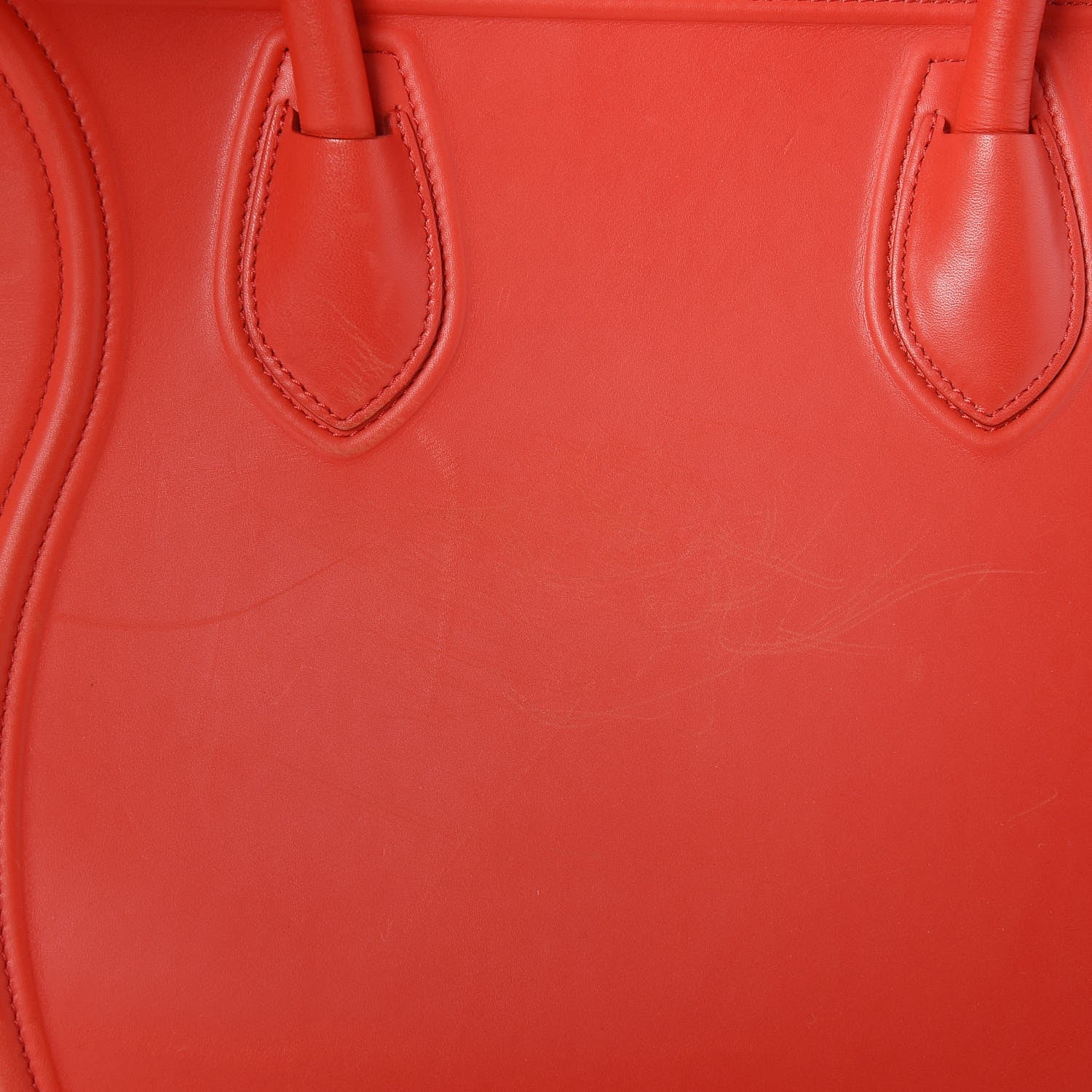 Celine Nappa Calfskin Medium Phantom Luggage Vermillion 11 of 11