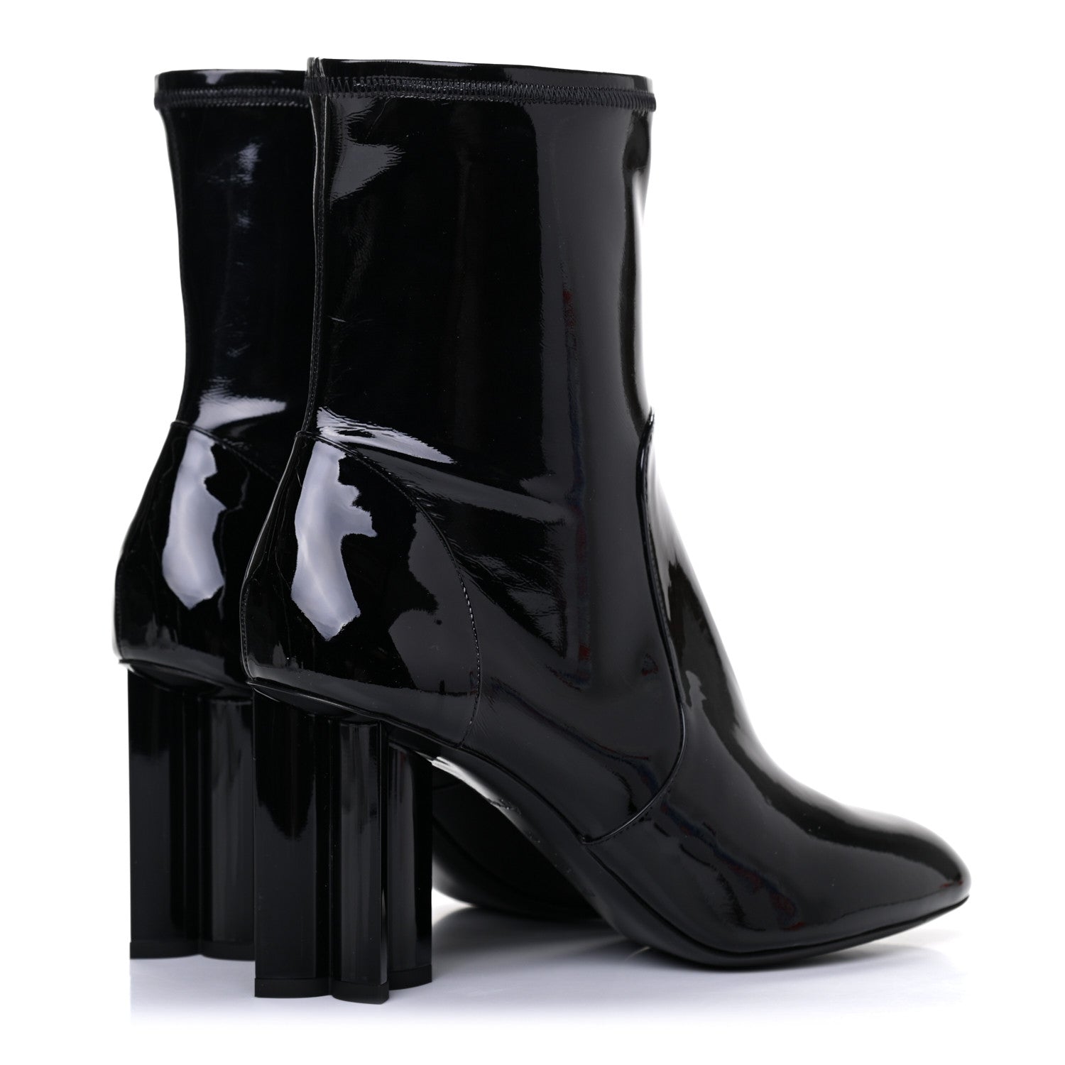 Louis Vuitton Patent Silhouette Ankle Boots 40 Black 4 of 14