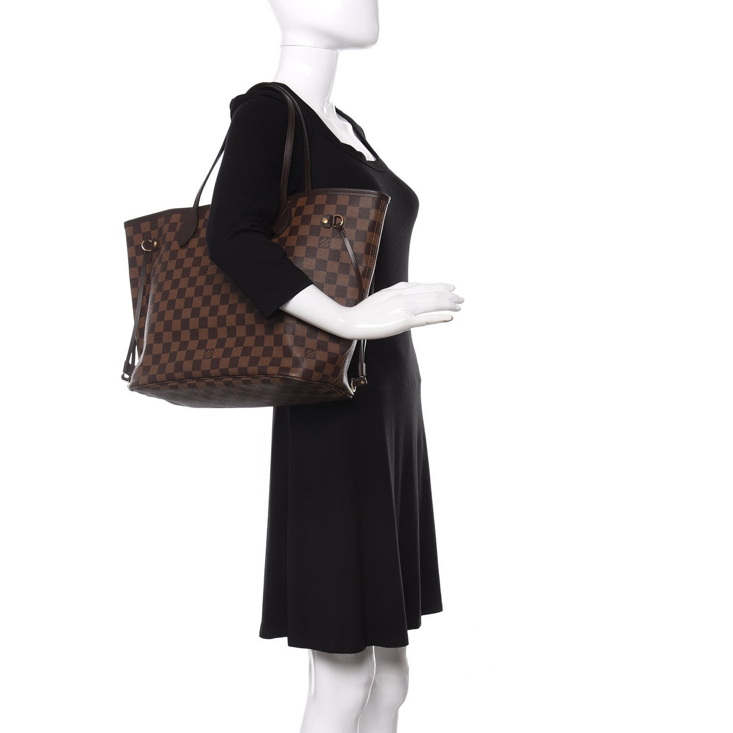 Damier Ebene Neo Neverfull MM Rose Ballerine