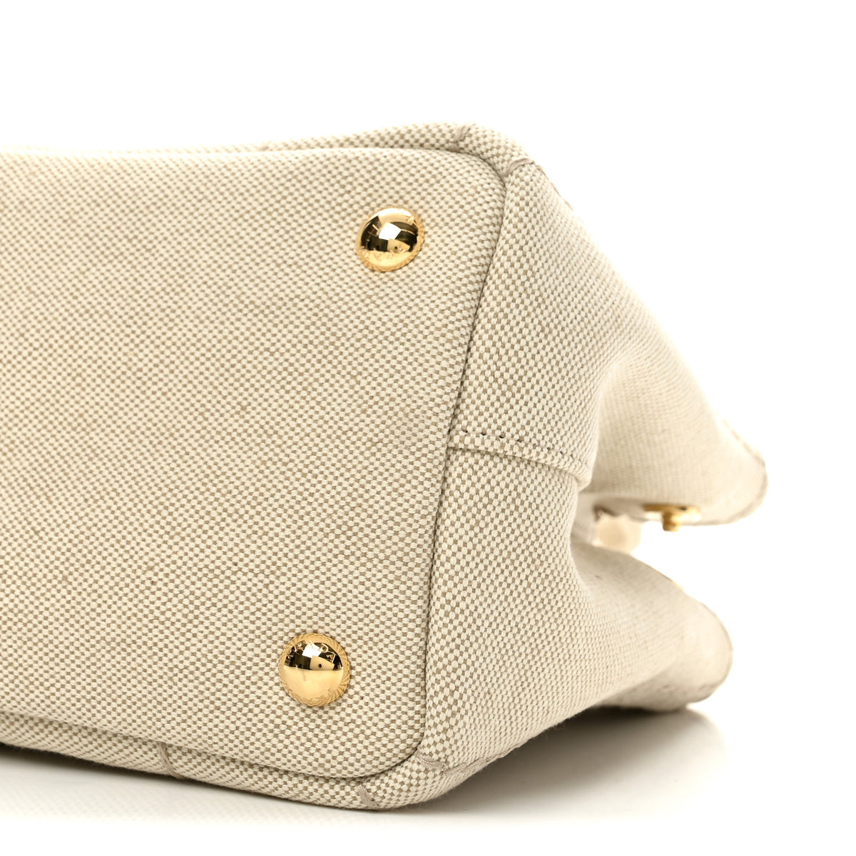 Canvas Mistolino Ricamo Small Logo Tote Naturale