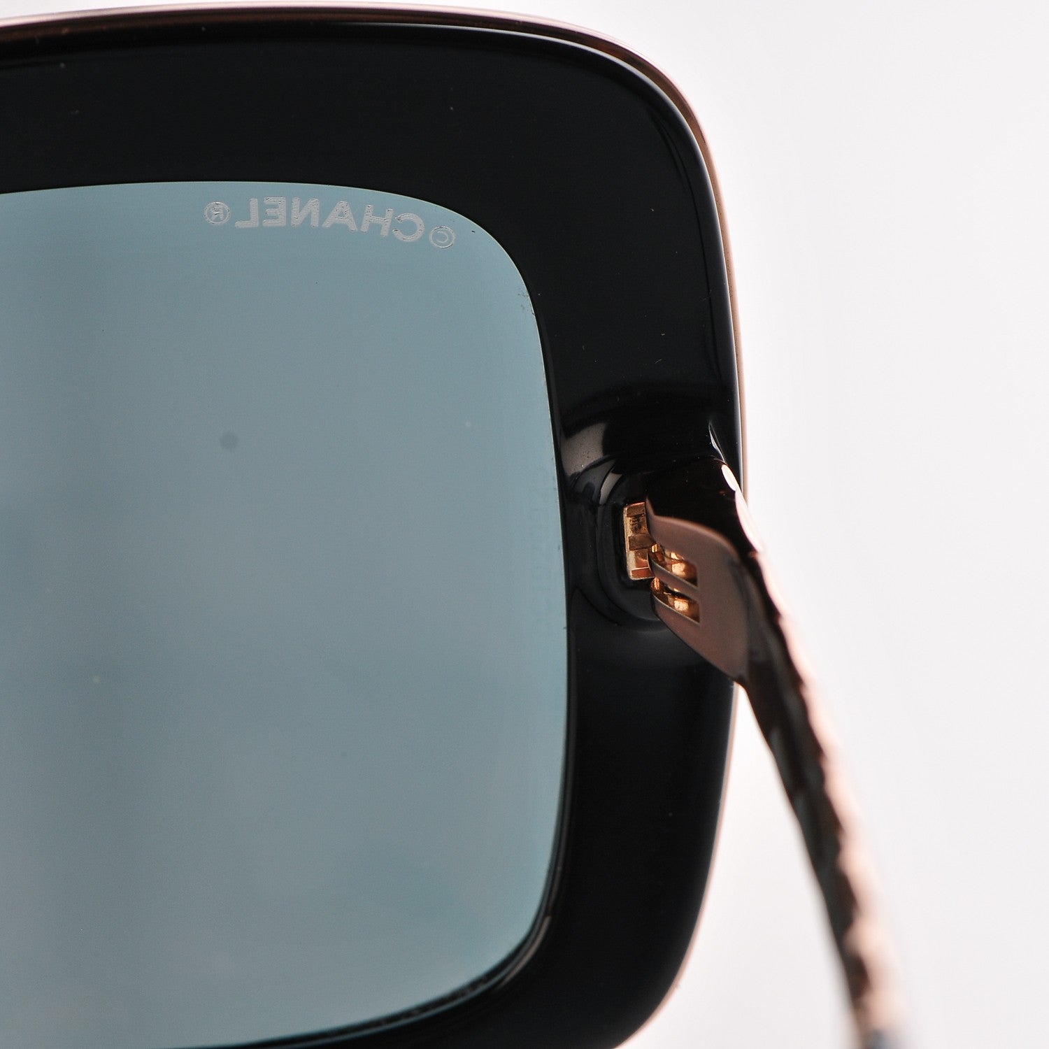 Chanel Metal Square Spring Sunglasses 5369 Black Pink Gold 8 of 8