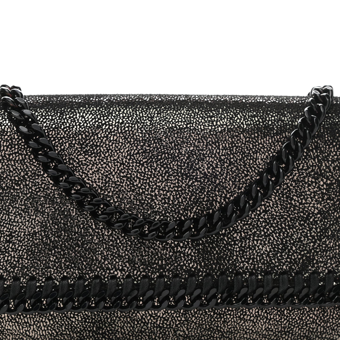 Shaggy Deer Falabella Crossbody Wallet On Chain Black