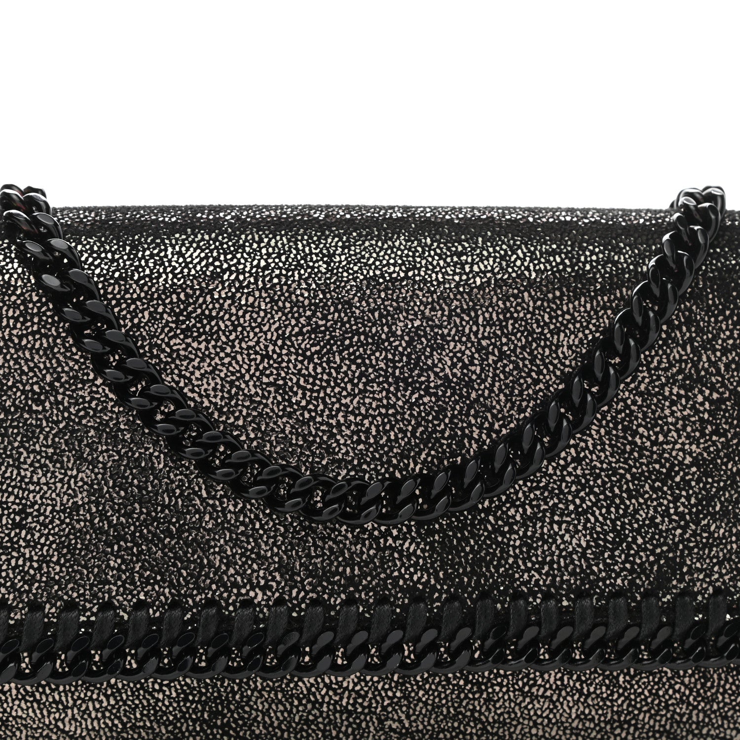 Stella McCartney Shaggy Deer Falabella Crossbody Wallet On Chain Black 9 of 11
