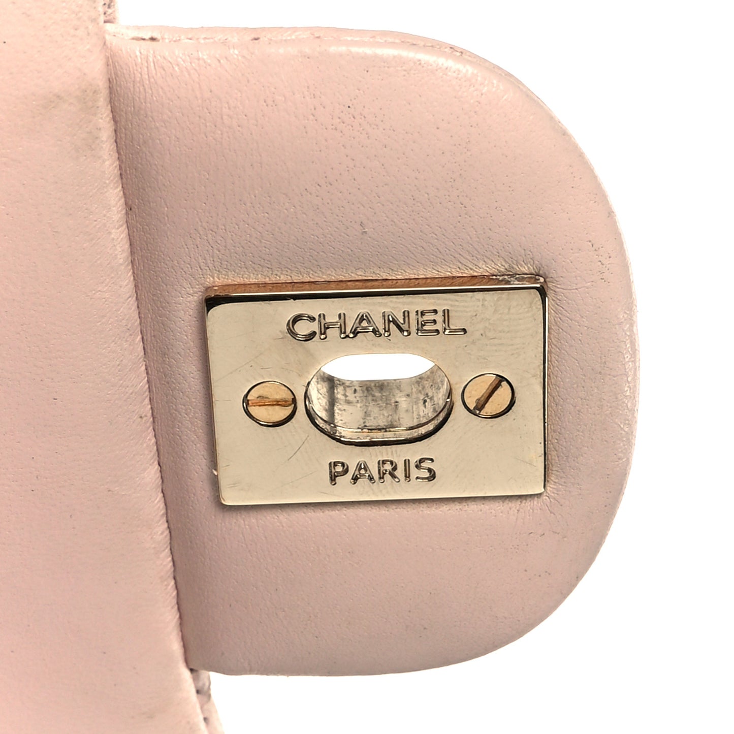 Lambskin Quilted Medium Double Flap Light Pink