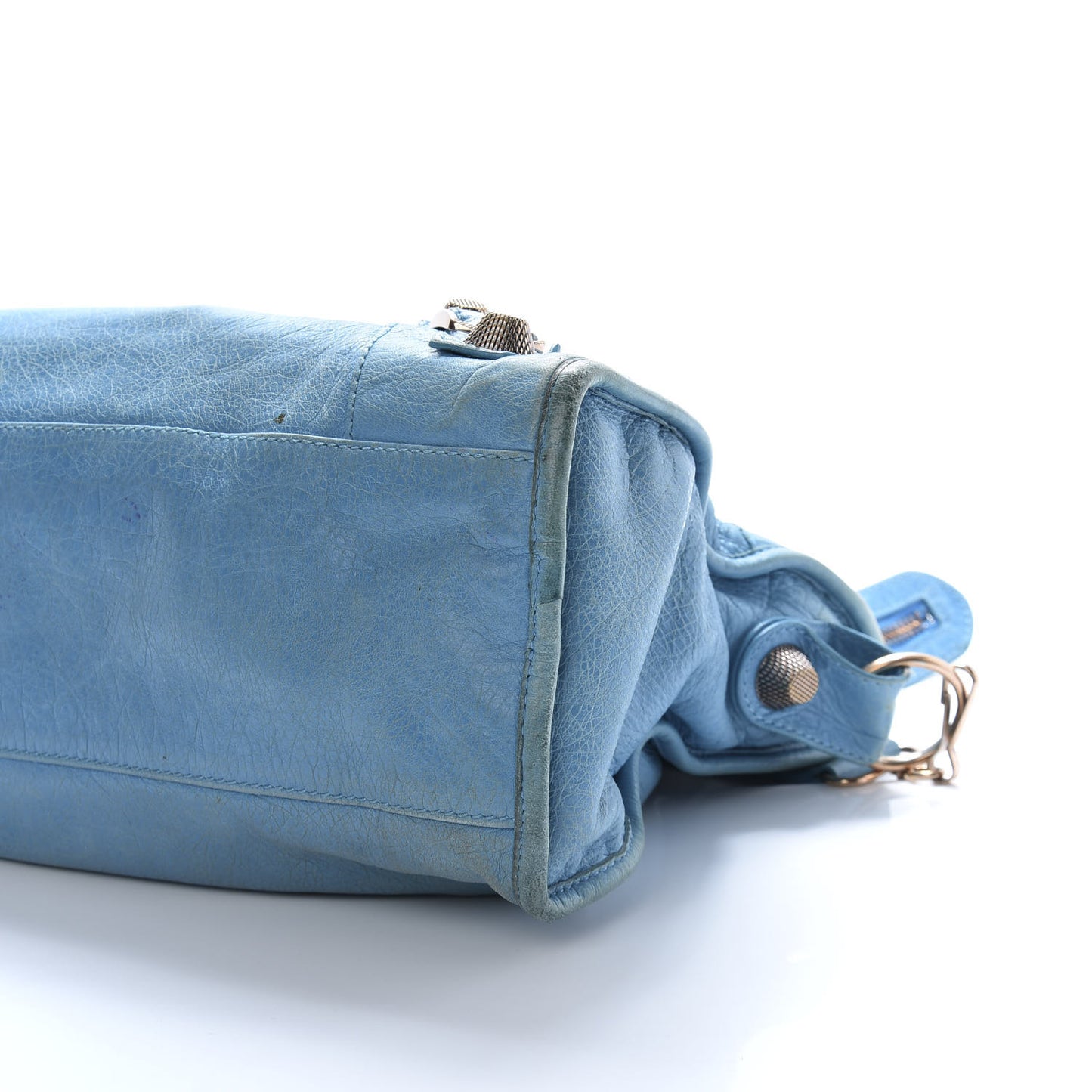Agneau Giant 21 Silver Hardware City Bleu Paon