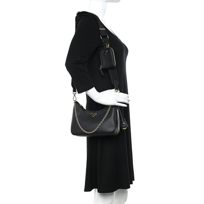 Prada Saffiano Lux Re-Edition 2005 Shoulder Bag Black 2 of 11
