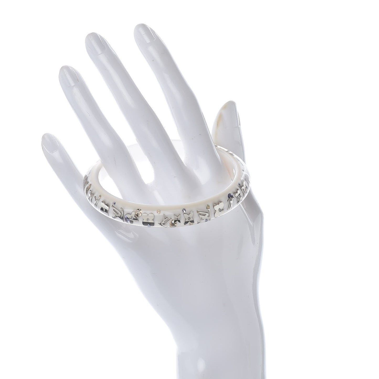 Resin Swarovski Medium Inclusion Bracelet PM White