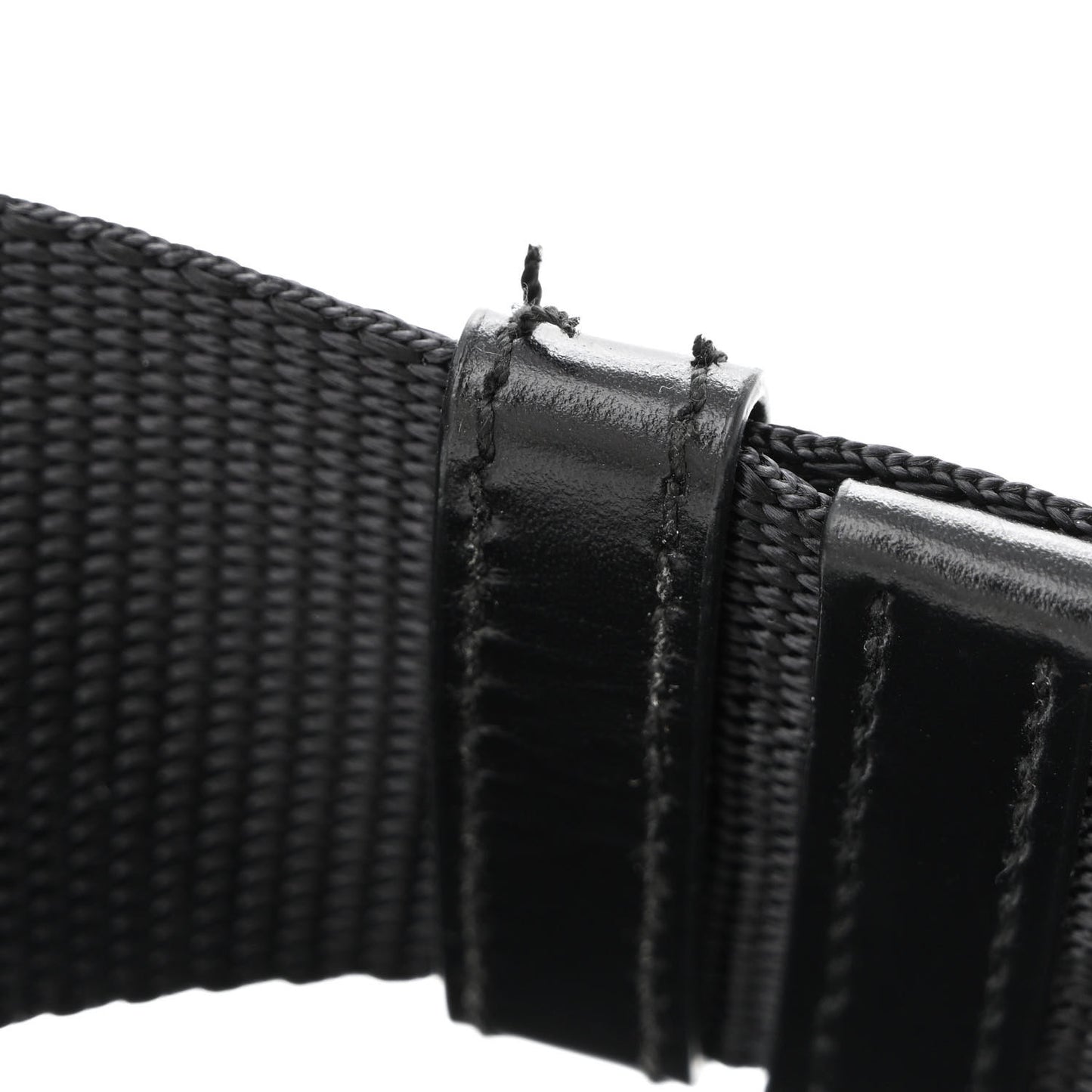 Tessuto Nylon Soft Calfskin Sling Belt Bag Black