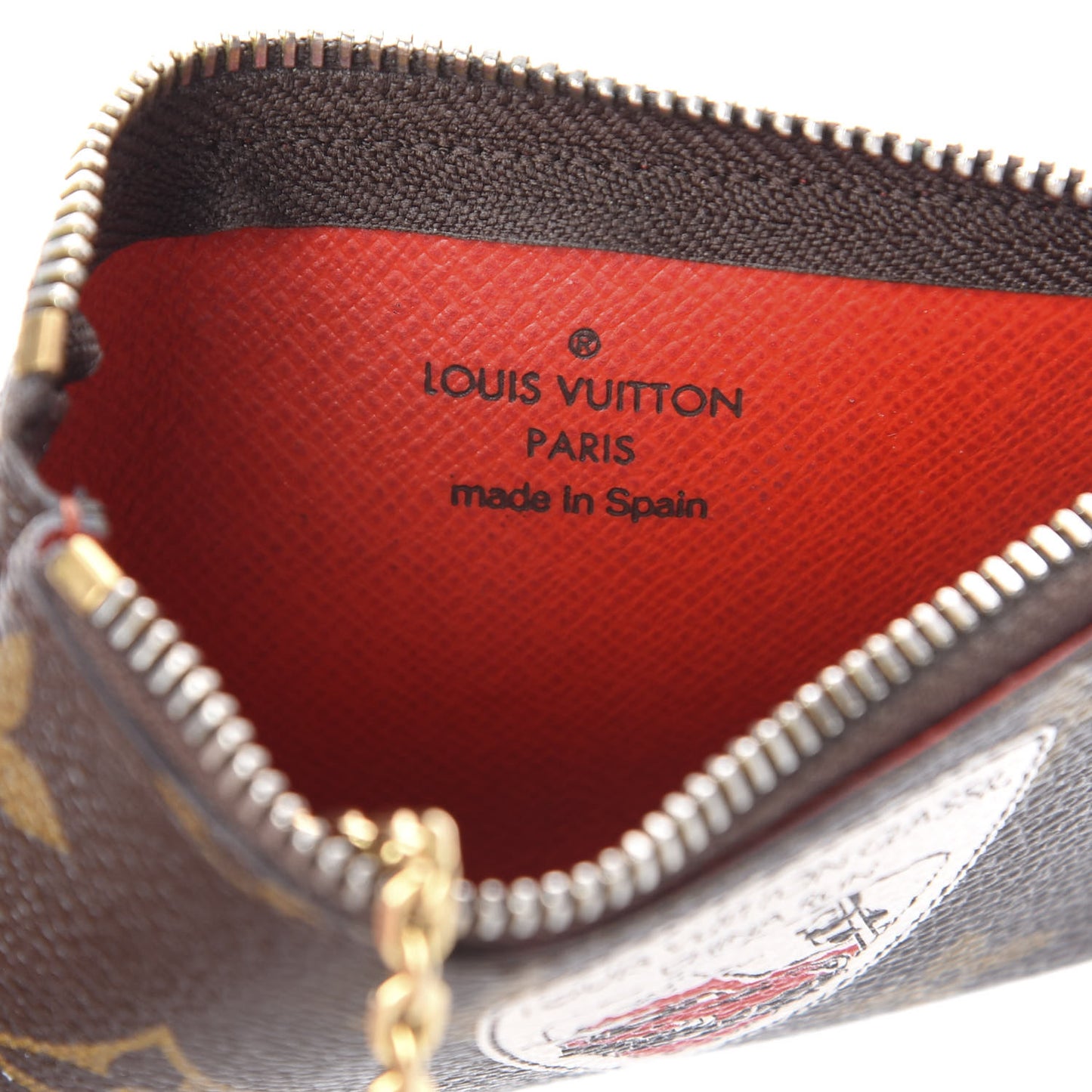 Monogram China Run Patch Key Pouch